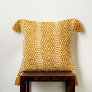 Yellow Diamond Cushion Cover