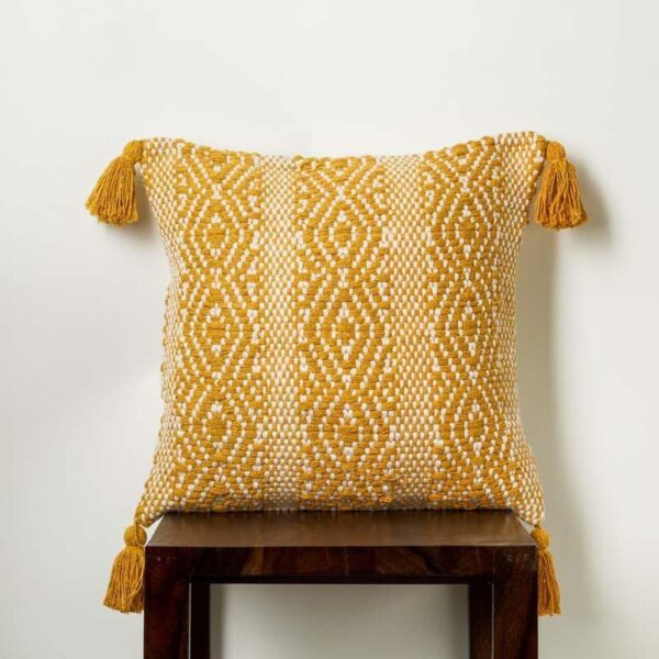 Yellow Diamond Cushion Cover