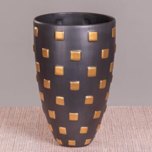 Staycation (Grey/ Gold) Ceramic Vase