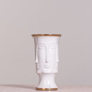 Test Of Time (White/ Gold) Ceramic Vase