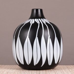 Melody (Black and White) Ceramic Vase