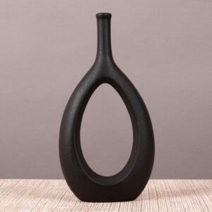 Yin & Yang (Black) Ceramic Vase