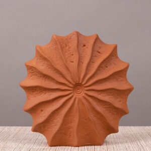 Terra Cotta Sun (Large, Brown) Ceramic Vase