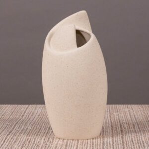 Rows Of Rosebuds (Beige) Ceramic Vase