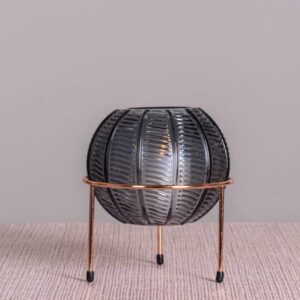 Worth It (Small, Grey) Glass Candle Holder