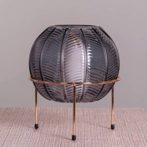 Worth It (Large, Grey) Glass Candle Holder