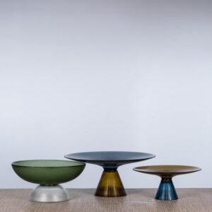 Party Vibe Textured Glass Decorative Trays