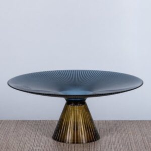 Candy Glaze (Blue / Brown) Textured Glass Home Decor Tray