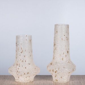 Snow Snob Textured Glass Vases
