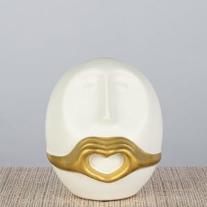 Lock Of Love (White / Gold) Ceramic Home Decor