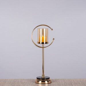 Light The Way (Gold, Cognac) Candle Holder