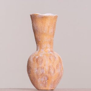 Orange Is The New (Long, Black, Orange) Textured Ceramic Vase