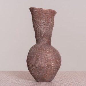 Orange Is The New (Long, Black, Brown) Textured Ceramic Vase