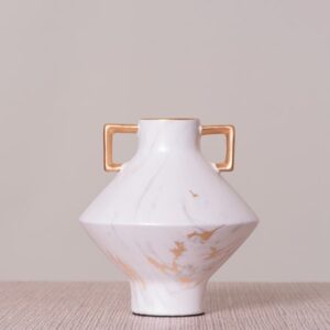 Arabian Nights (Stout, White/Gold) Ceramic Vase