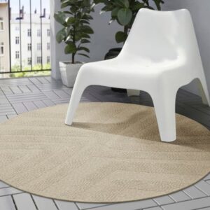 Rug flatwoven, in/outdoor, beige/mélange, 130 cm (4 ' 3 ")
