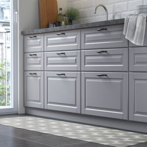 Kitchen mat, grey/white, 45x120 cm (1 ' 6 "x3 ' 11 ")