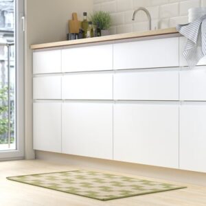 Kitchen mat, flatwoven green/off-white, 60x90 cm (2 ' 0 "x2 ' 11 ")