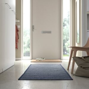 Rug, flatwoven, blue, 80x200 cm (2 ' 7 "x6 ' 7 ")