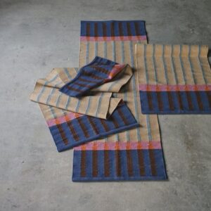 Runner, flatwoven, beige blue/stripe, 70x200 cm (2 ' 4 "x6 ' 7 ")