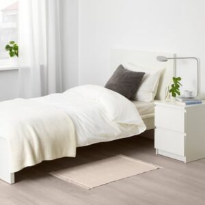 Rug, flatwoven, unbleached, 55x85 cm (1 ' 10 "x2 ' 9 ")