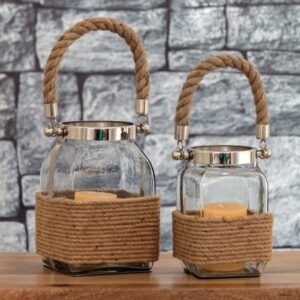 Ambience Creator Glass Lantern (Set of 2)