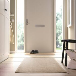 Rug, flatwoven, natural/black, 80x150 cm (2 ' 7 "x4 ' 11 ")