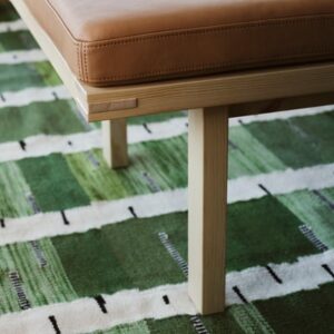 Rug, flatwoven, green/white/black handwoven, 170x240 cm (5 ' 7 "x7 ' 10 ")