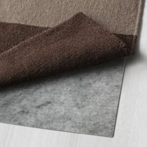 Rug, flatwoven, handmade/chequered brown, 250x350 cm (8 ' 2 "x11 ' 6 ")