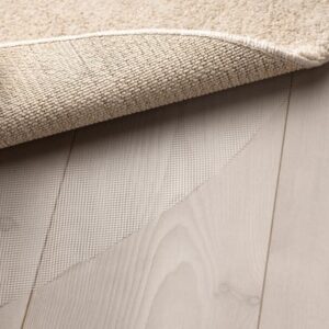 Rug, low pile, off-white, 130 cm (4 ' 3 ")