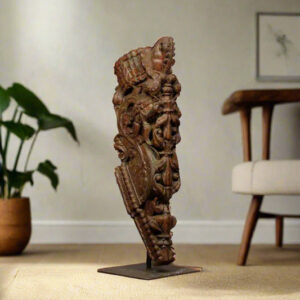 Wooden Bracket on Iron Stand