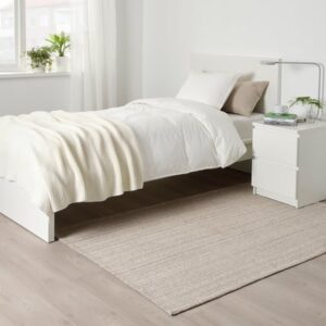 Rug, flatwoven, natural/black, 120x180 cm (3 ' 11 "x5 ' 11 ")