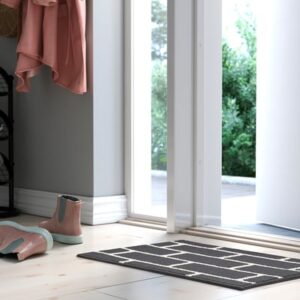 Door mat, black/brick pattern, 40x60 cm (1 ' 4 "x2 ' 0 ")