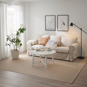 Rug, flatwoven, natural/light grey, 200x300 cm (6 ' 7 "x9 ' 10 ")