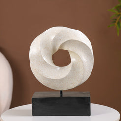 Vortex Art Decor Showpiece White